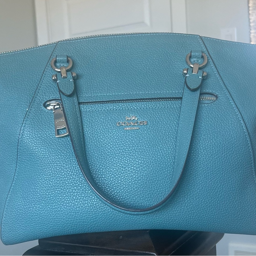Coach Teal Leather Satchel